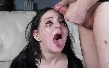 Rough facial in be transferred to end of a brutal XXX maledom fuck